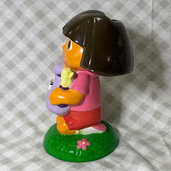 Vintage 2003 Dora the Explorer Ceramic Piggy Bank With Backpack By Enesco Group - Picture 4 of 9